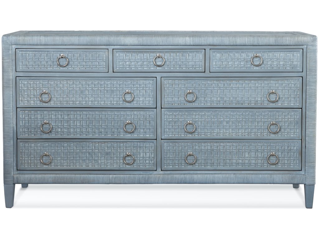 Naples Nine Drawer Rattan Dresser - Alternative View