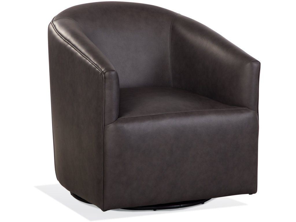 Briles Leather Memory Swivel Chair
