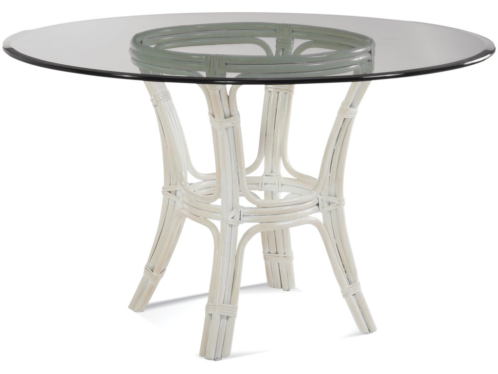 Trellis 42" Round Glass Top Dining Table