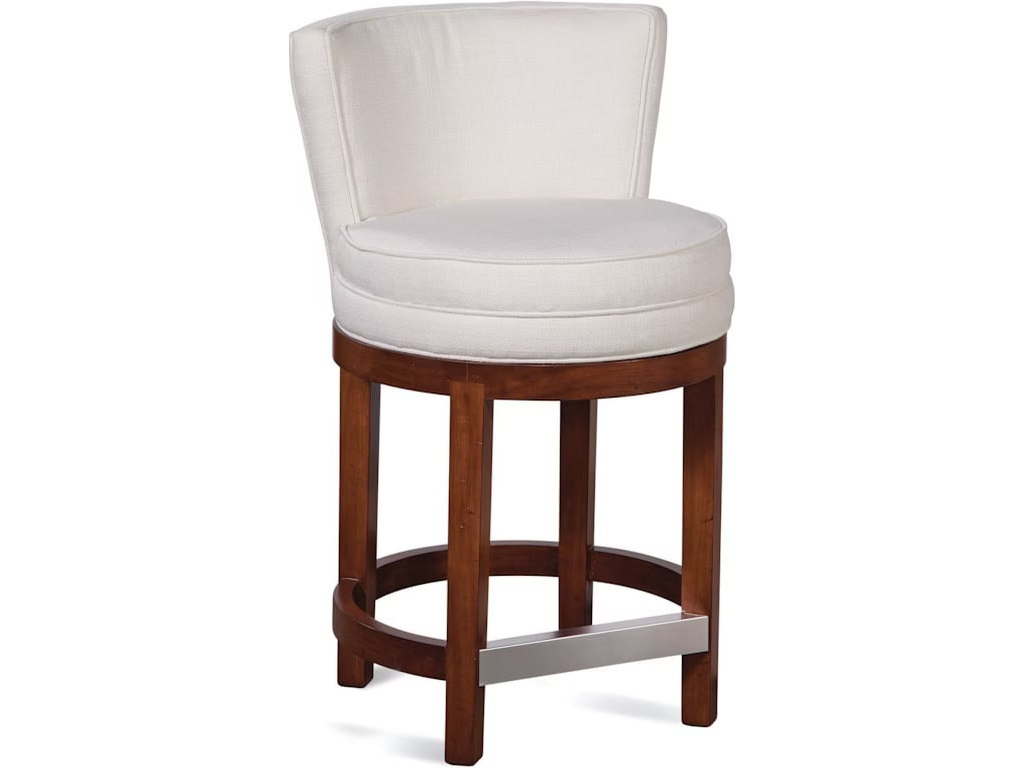 Upholstered Counter Stool with Memory Swivel