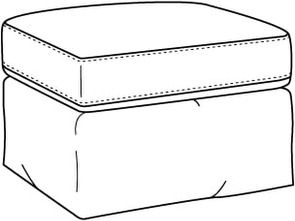 Bedford Small Ottoman with Slipcover