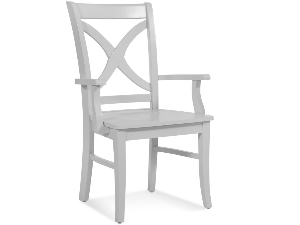 Hues Dining Arm Chair with Wood Seat