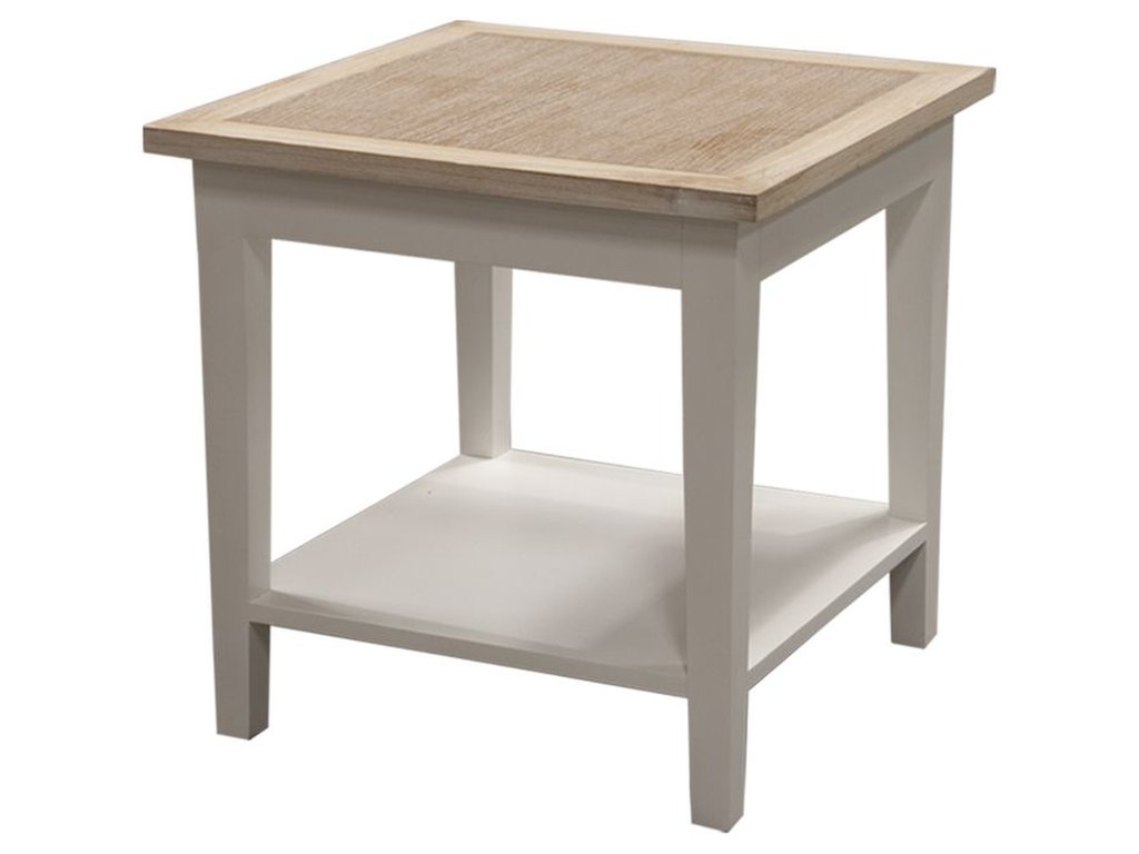 Lamp Table in White Teak