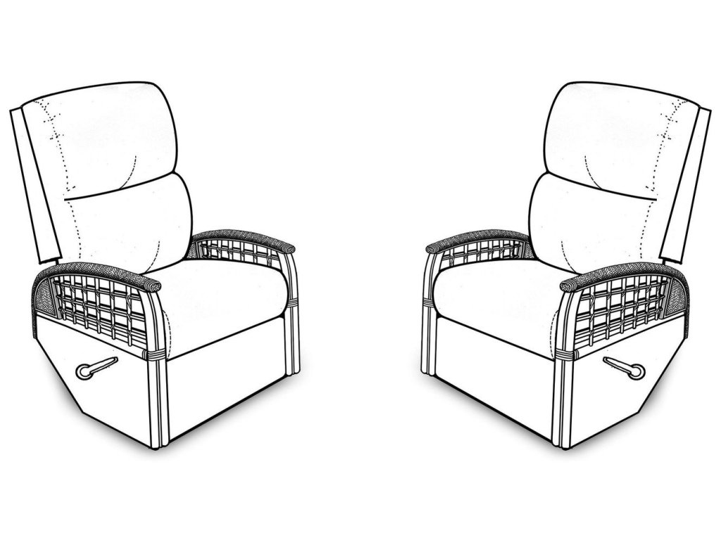 Swivel Recliner Glider in Java Natural SRG320 (Set of 2)