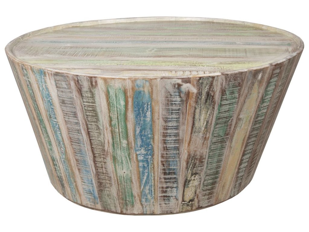 Round Cocktail Table in Recycled