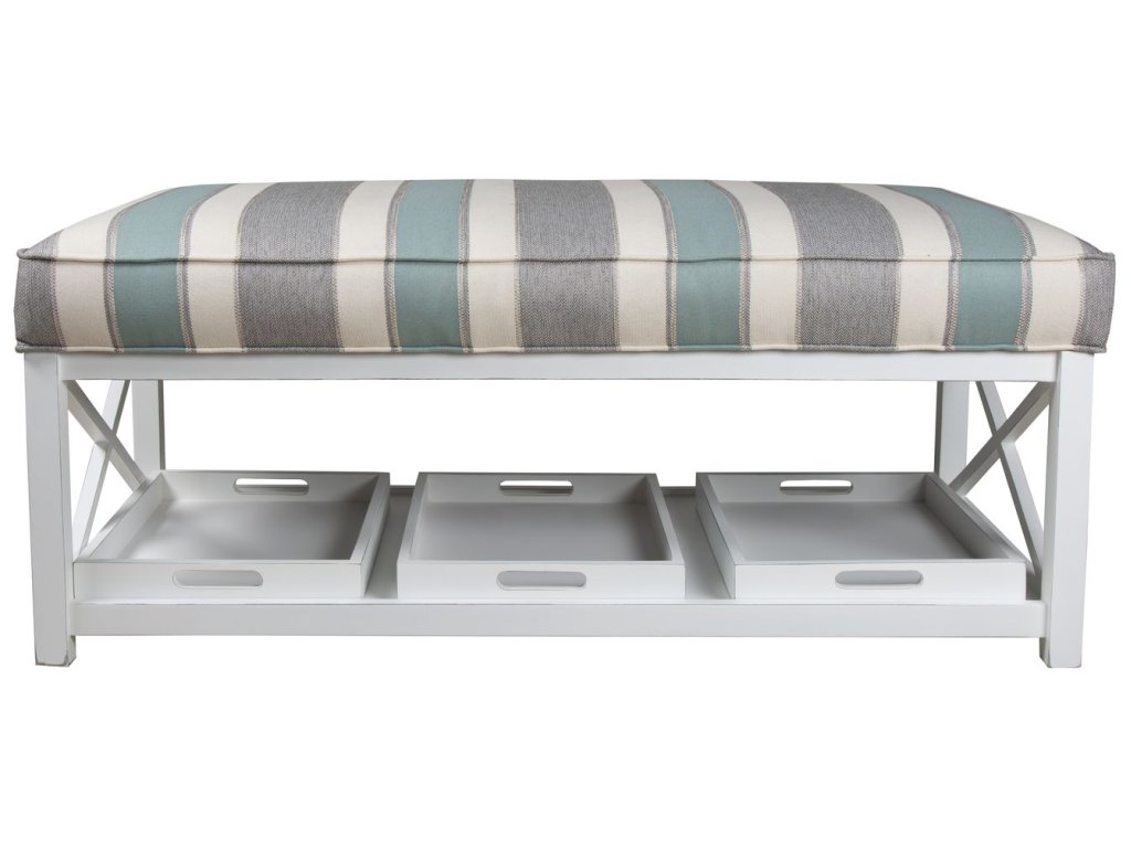 Cocktail Table with Cushion in Hampton White - Alternative View