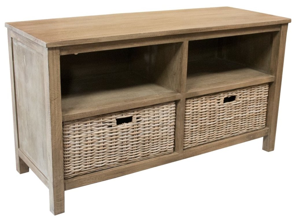 Plasma Stand in Grey Wash