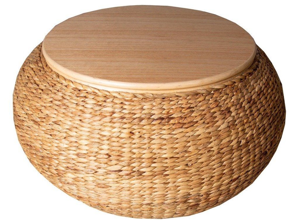 Cocktail Table in Natural Hyacinth - Alternative View