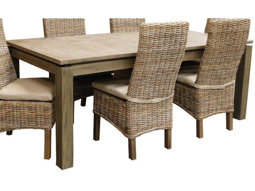 Rectangular Dining Table in Grey Wash