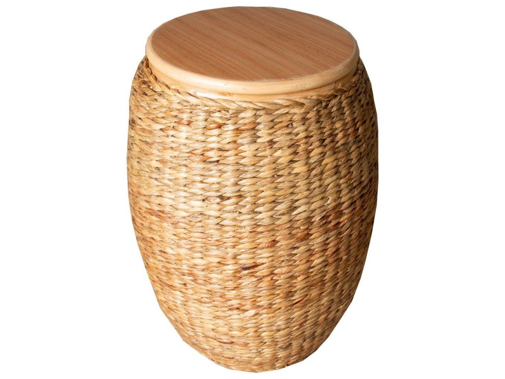 Lamp Table in Natural Hyacinth