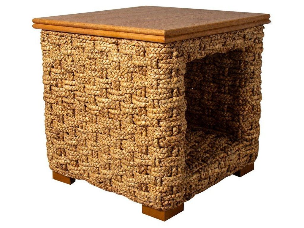 Lamp Table in Braided Hyacinth