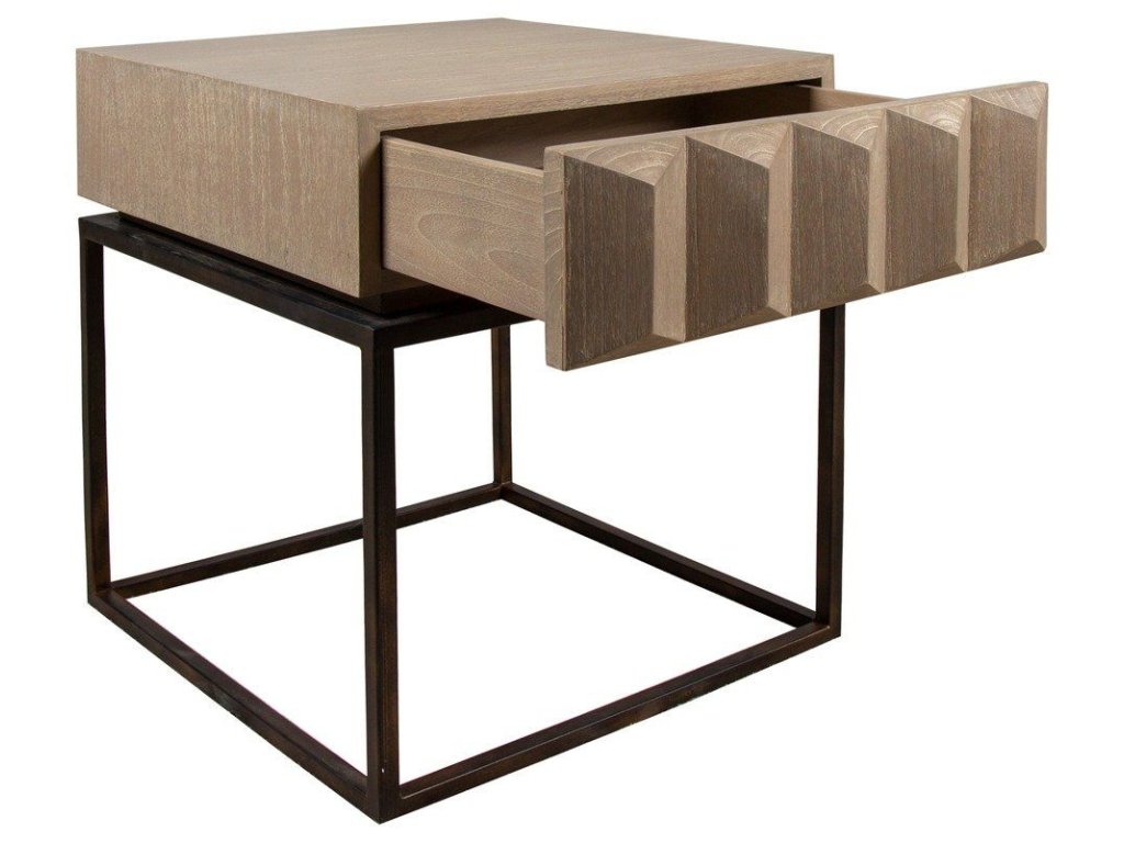 Lamp Table in Modern Grey - Alternative View