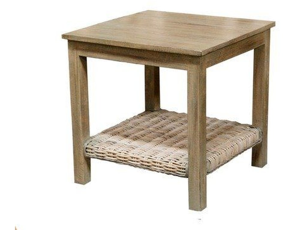 Lamp Table in Grey Wash