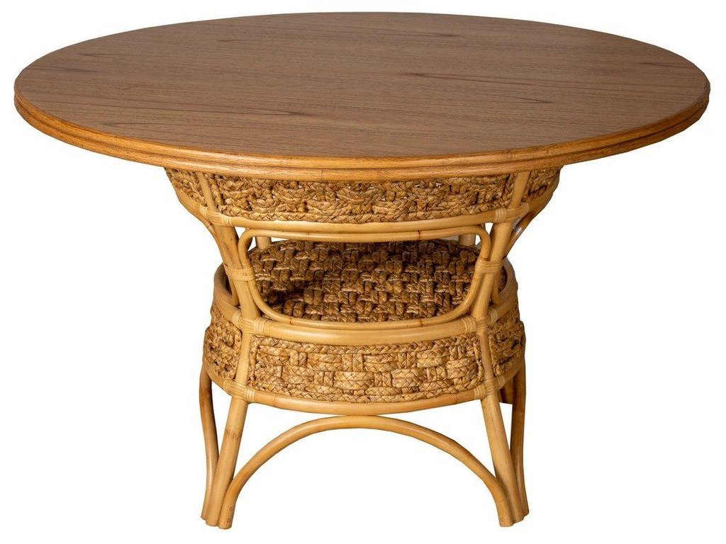 Round Dining Table in Braided Hyacinth
