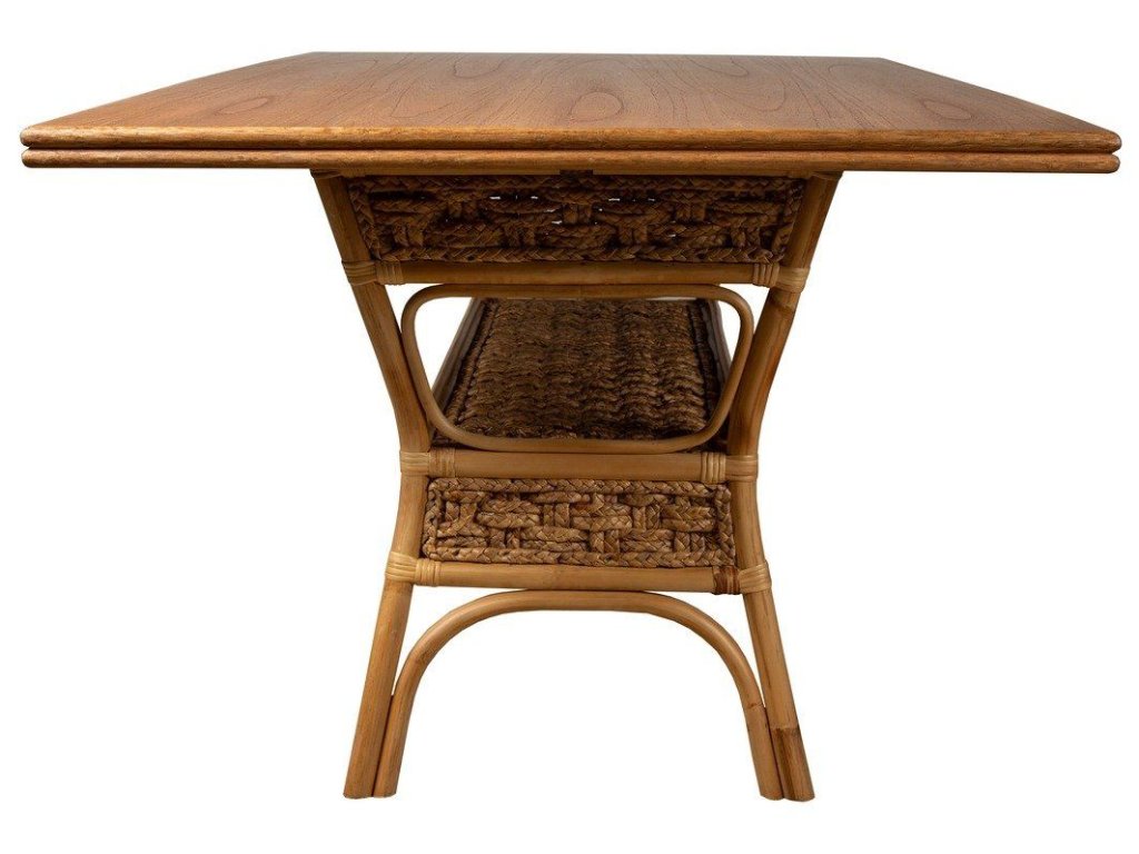 Rectangular Dining Table in Braided Hyacinth