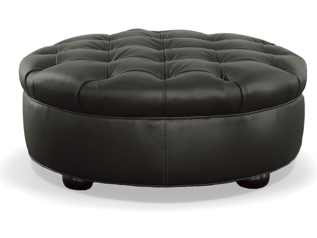 40" Circle Tufted Ottoman
