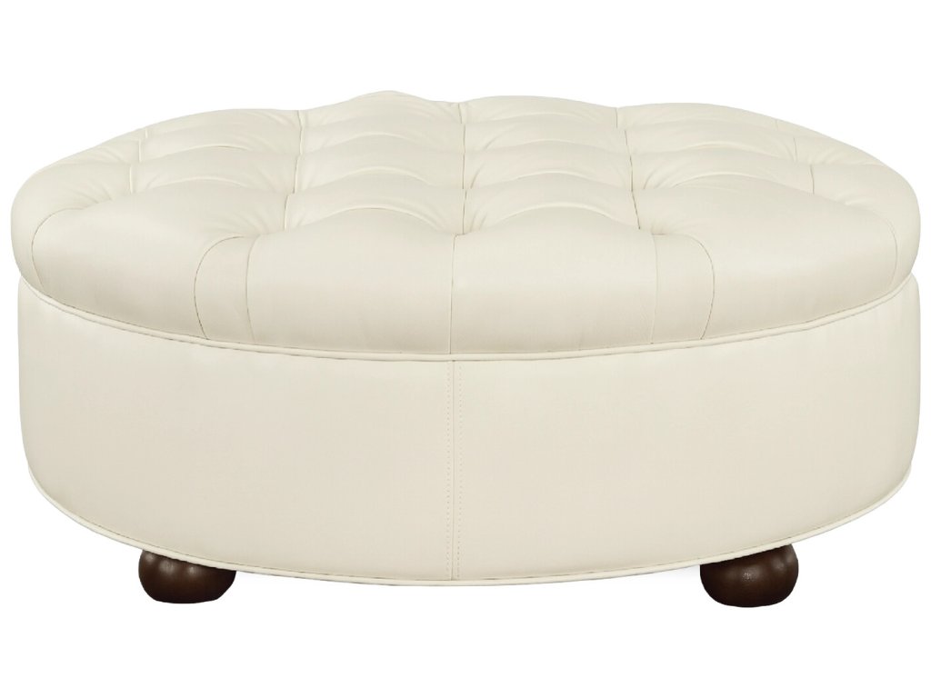 48" Circle Tufted Ottoman
