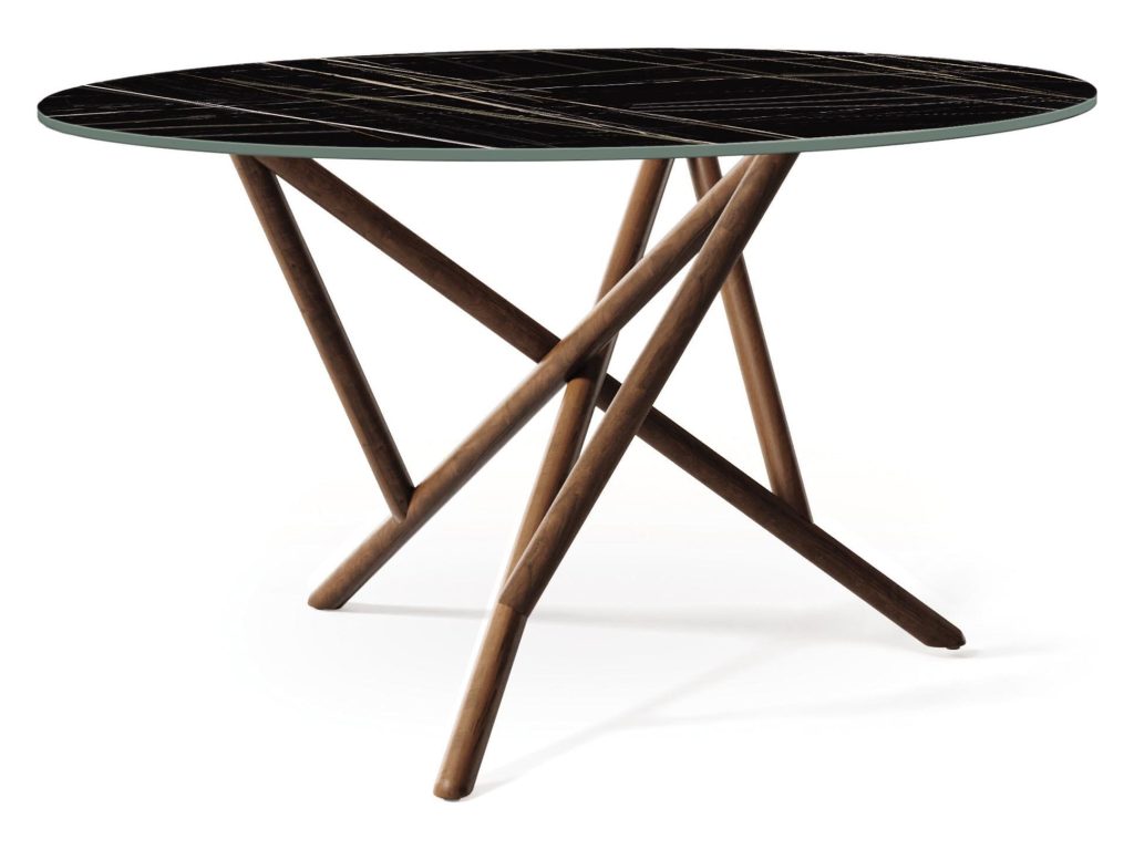 Copeland Furniture Baton Round Sintered Stone Top Table