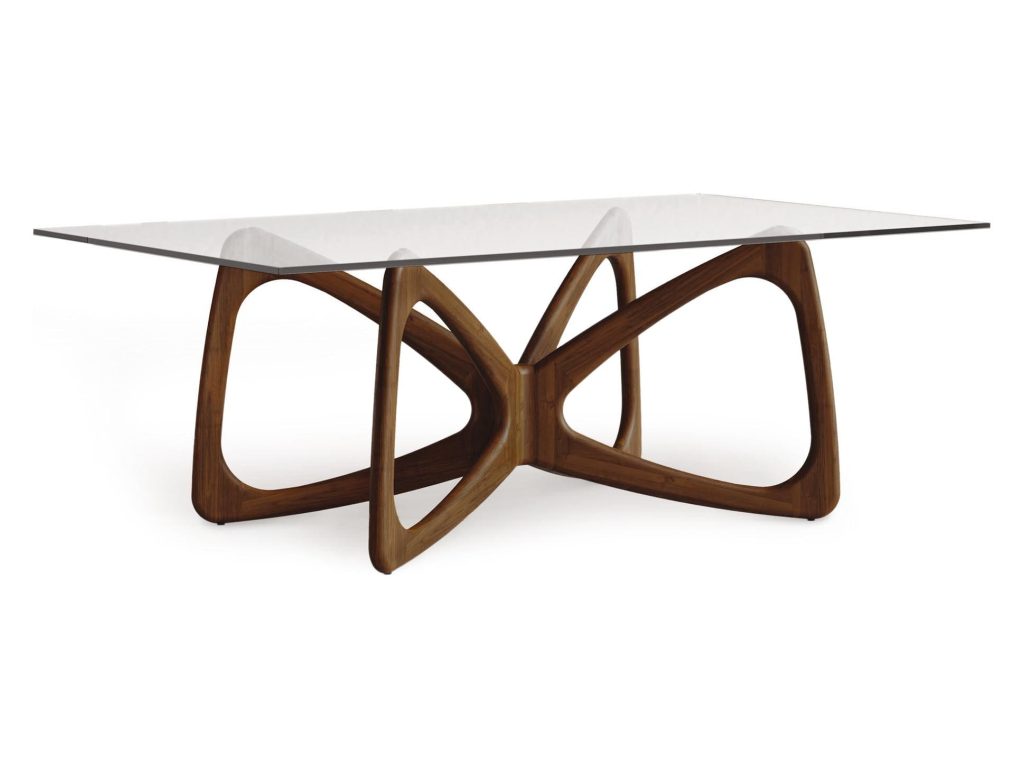 Copeland Furniture Butterfly Glass Top Table