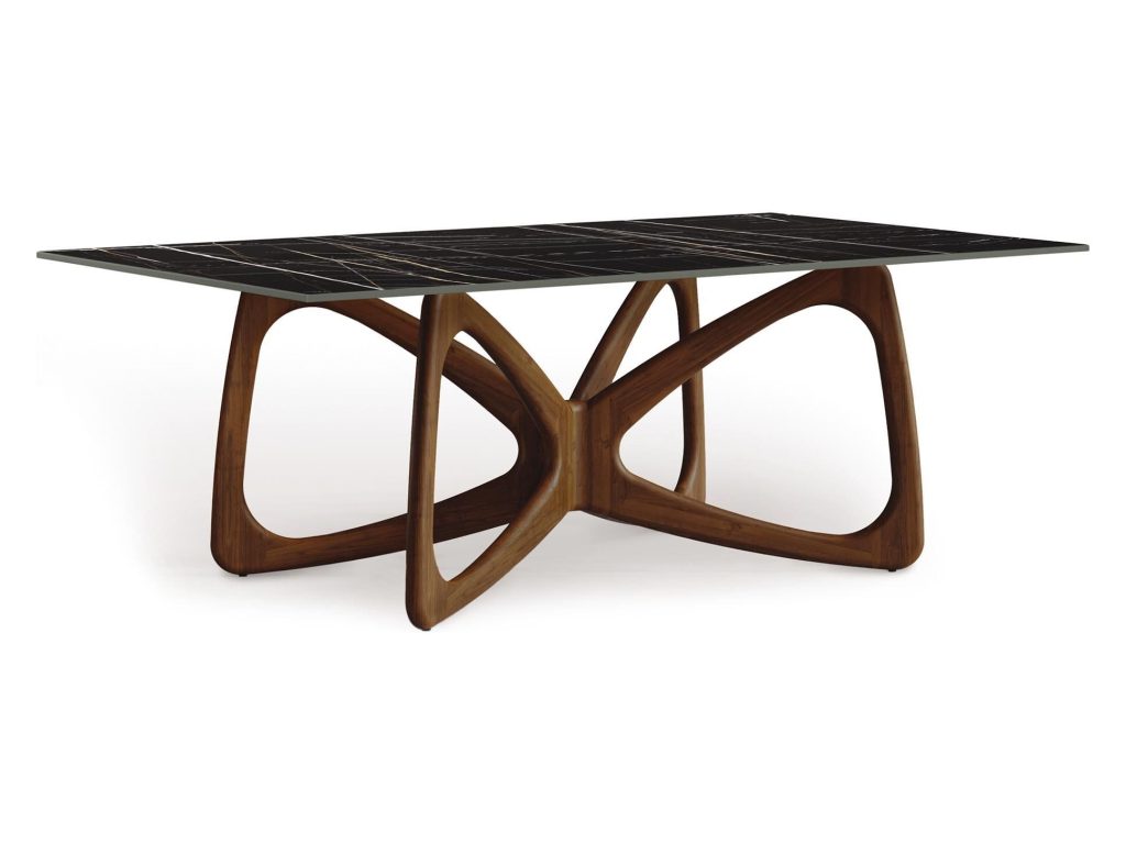 Copeland Furniture Butterfly Rectangular Sintered Stone Top Table