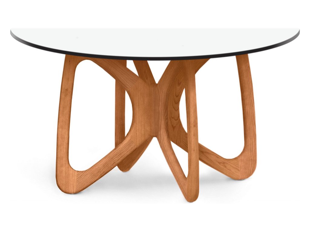 Copeland Furniture Butterfly Round Glass Top Table, alternate view