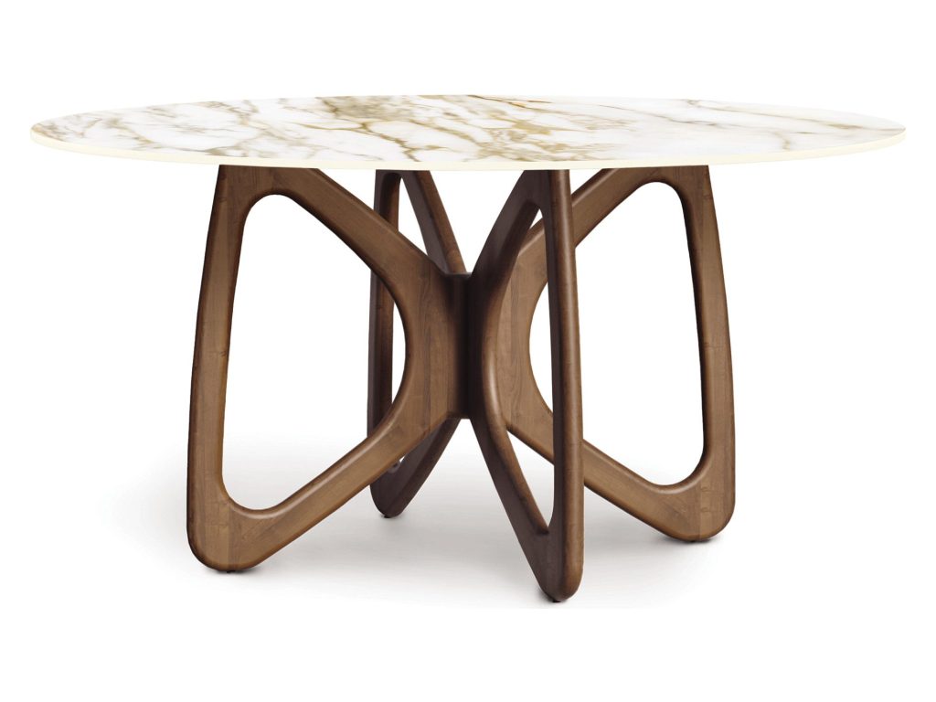 Copeland Furniture Butterfly Round Sintered Stone Top Table