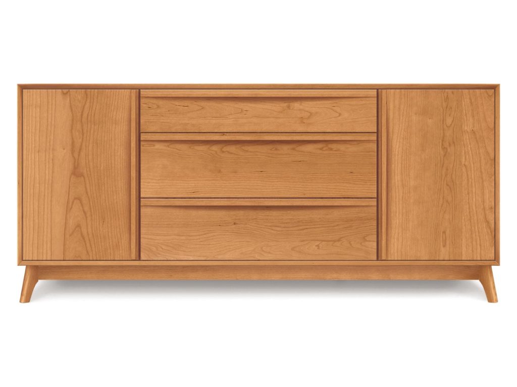 Copeland Furniture Catalina 3 Drawers in Center, 1 Door Each Side Buffet Buffet Cabinet, alternate view