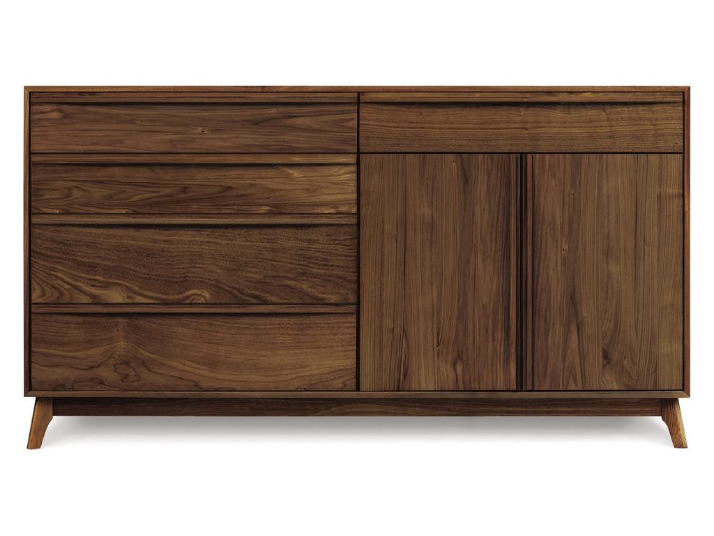 Copeland Furniture Catalina 4 Drawers on Left, 1 Drawer Over 2 Doors on Right Dresser