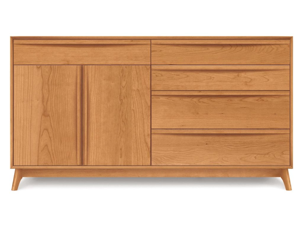 Copeland Furniture Catalina 4 Drawers on Right, 1 Drawer Over 2 Doors on Left Dresser, alternate view