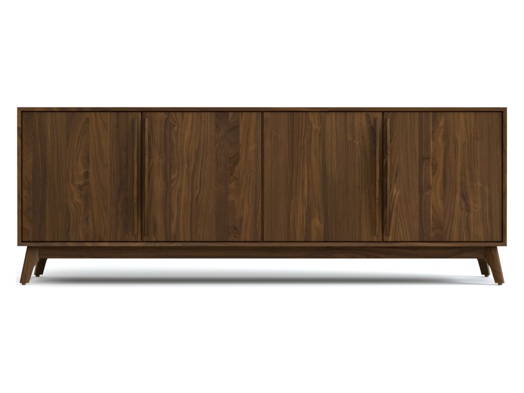 Copeland Furniture Catalina 66” Wide, Low Height 4 Door Storage Console Console Table