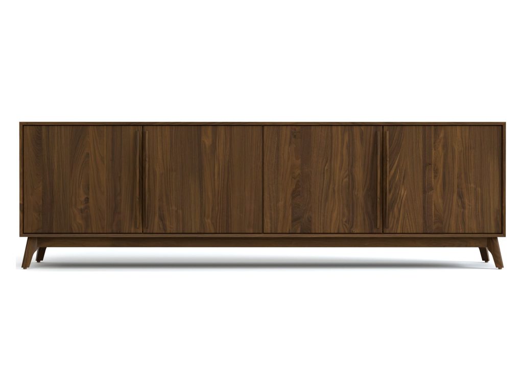 Copeland Furniture Catalina 79” Wide, Low Height 4 Door Storage Console Console Table