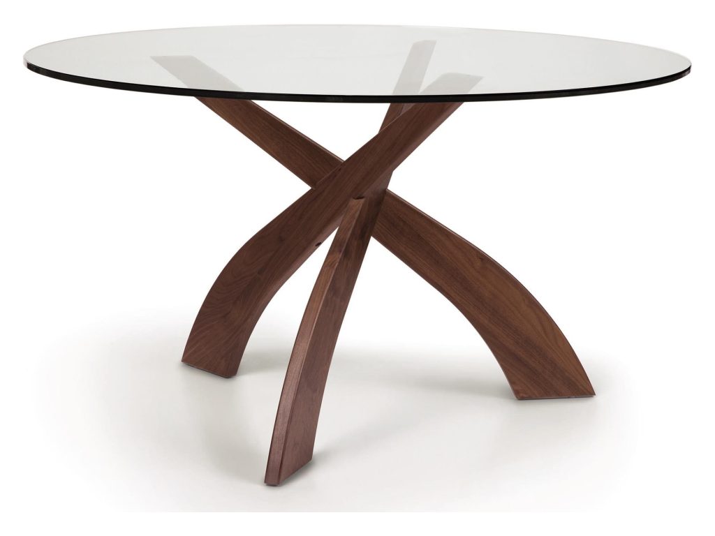 Copeland Furniture Entwine Round Glass Top Table