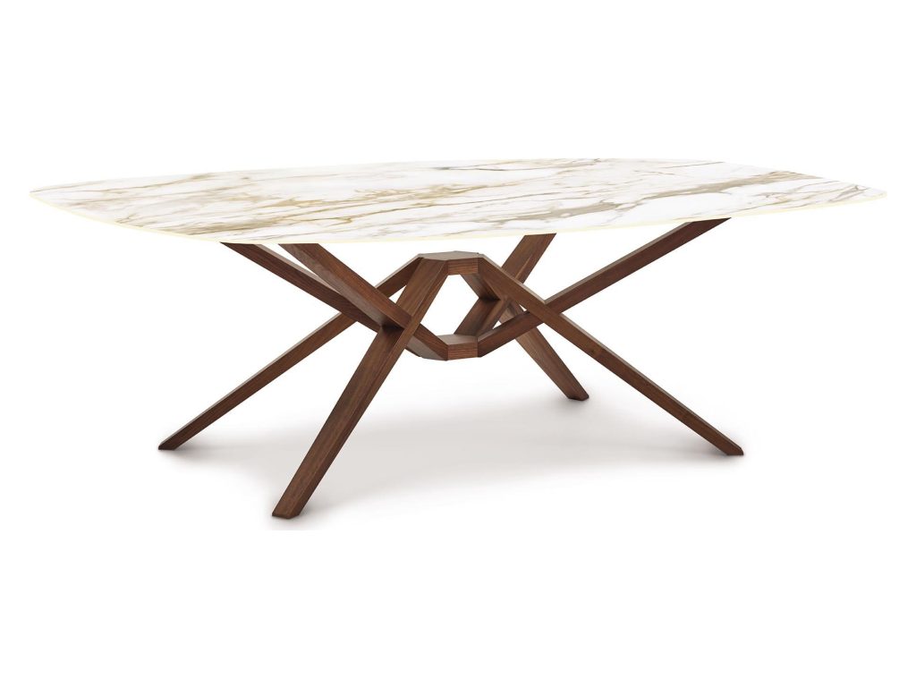 Copeland Furniture Exeter Boat Shape Sintered Stone Top Table, alternate view