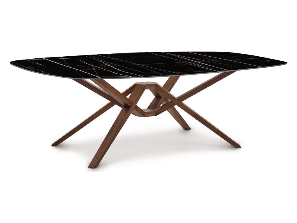 Copeland Furniture Exeter Boat Shape Sintered Stone Top Table