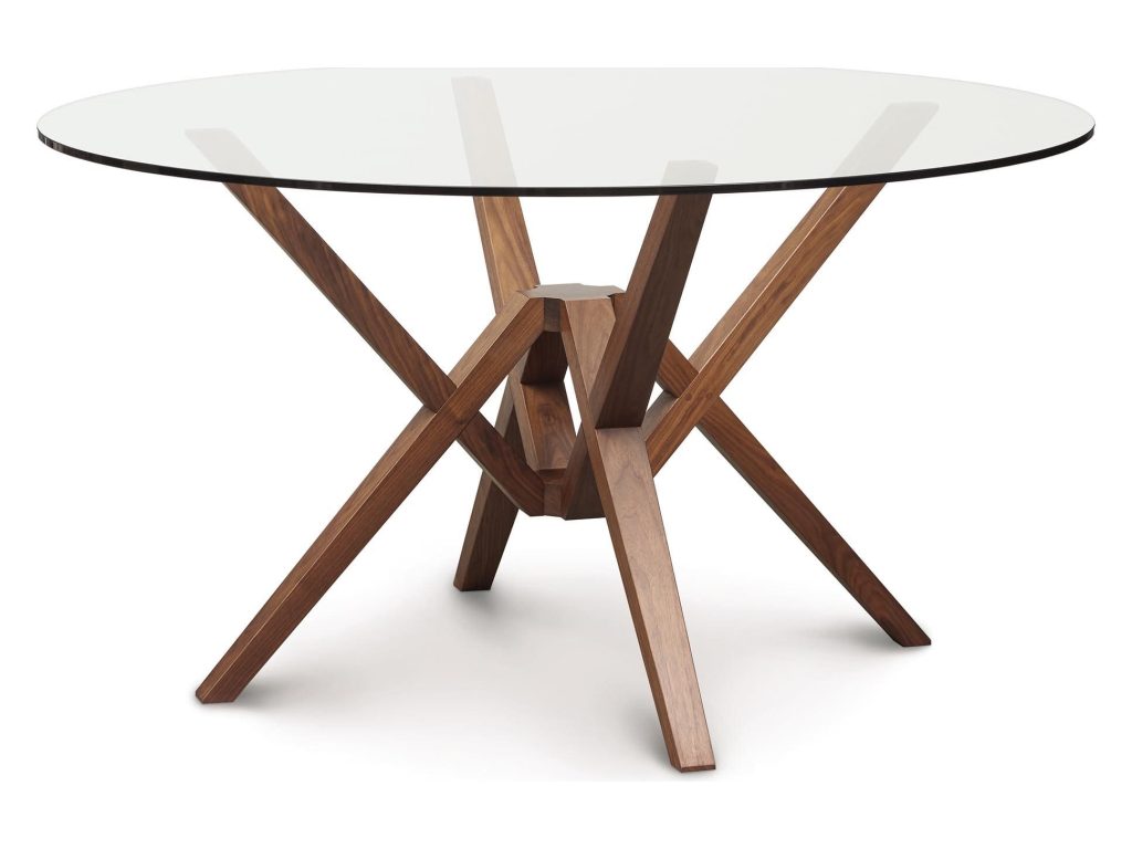 Copeland Furniture Exeter Round Glass Top Table