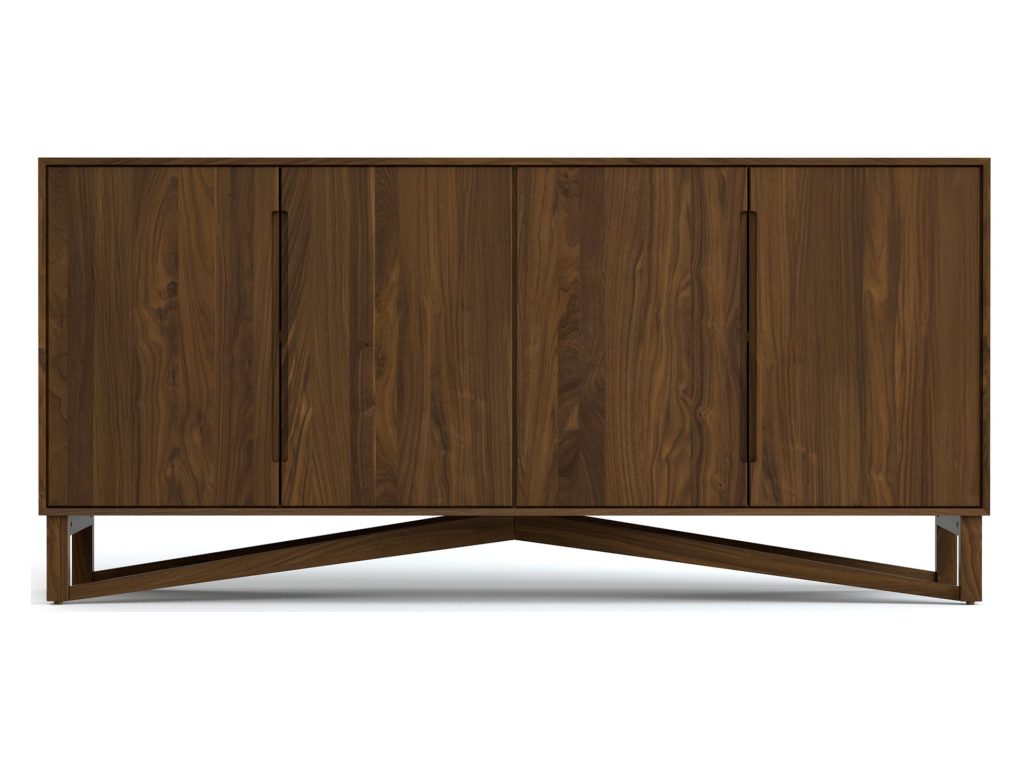 Copeland Furniture Exeter 66” Wide, High Height 4 Door Storage Console Console Table