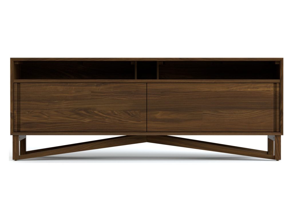 Copeland Furniture Exeter 66” Wide, Low Height 2 Door Media Cabinet