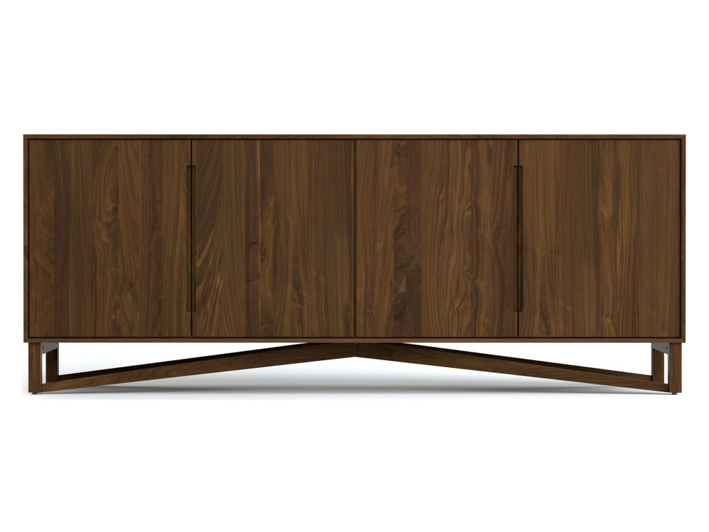 Copeland Furniture Exeter 79” Wide, High Height 4 Door Storage Console Console Table