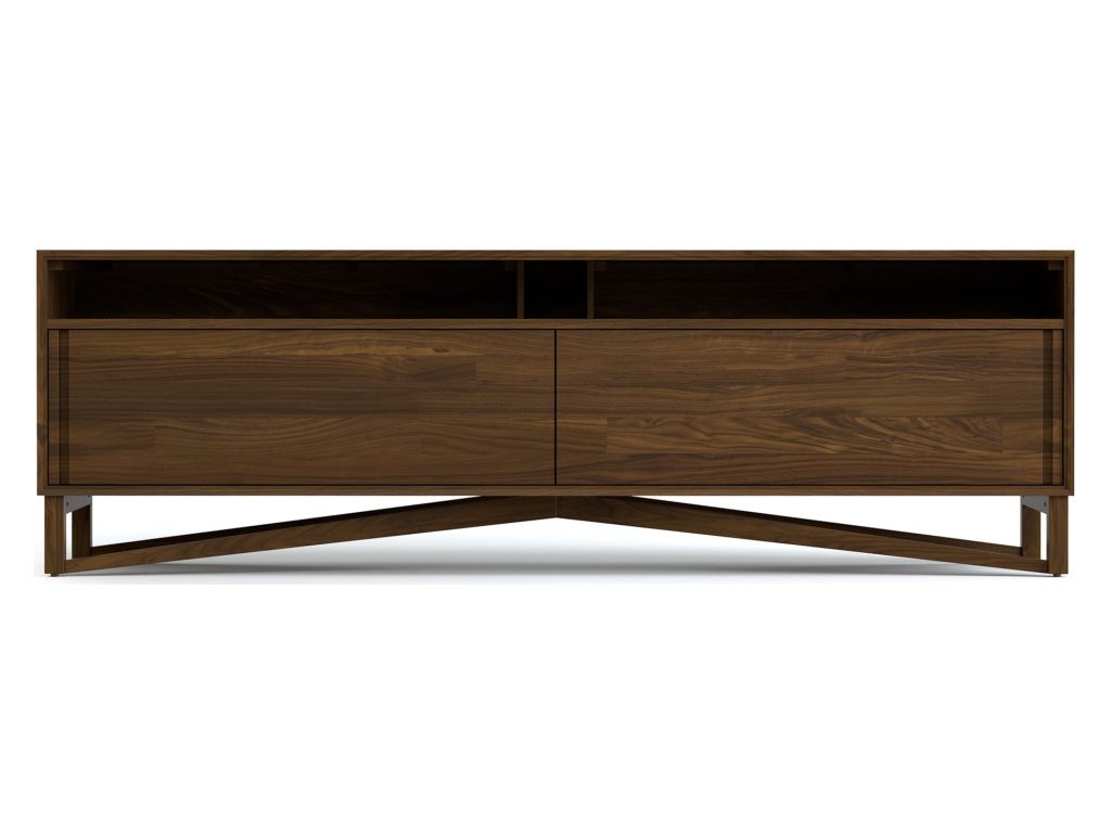 Copeland Furniture Exeter 79” Wide, Low Height 2 Door Media Cabinet