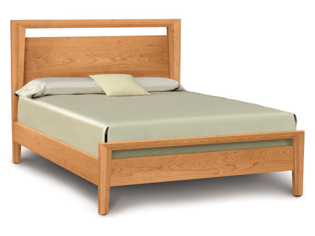 Copeland Furniture Mansfield Bed with 49″H Headboard Platform Bed