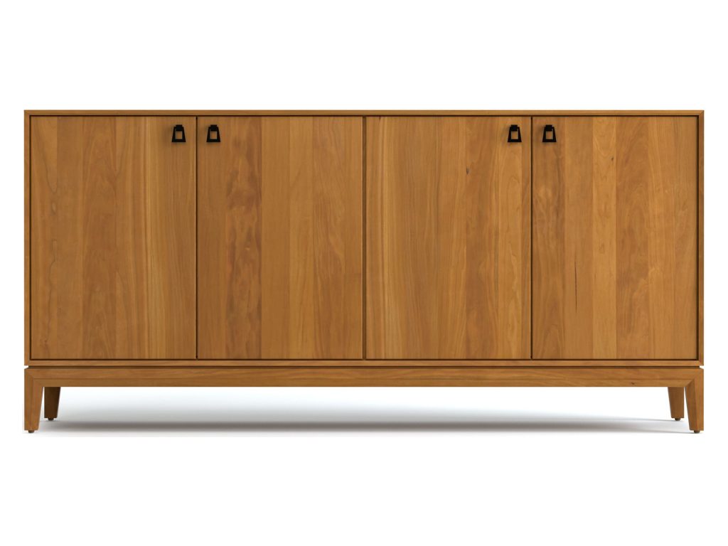 Copeland Furniture Mansfield 66” Wide, High Height 4 Door Storage Console Console Table