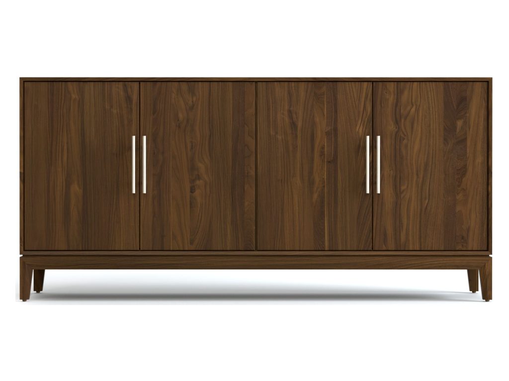 Copeland Furniture Mansfield 66” Wide, High Height 4 Door Storage Console Console Table, alternate view