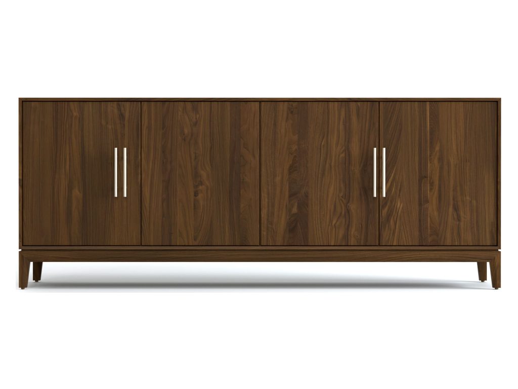 Copeland Furniture Mansfield 79” Wide, High Height 4 Door Storage Console Console Table