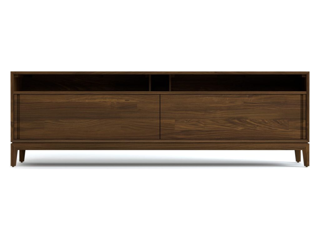 Copeland Furniture Mansfield 79” Wide, Low Height 2 Door Media Cabinet