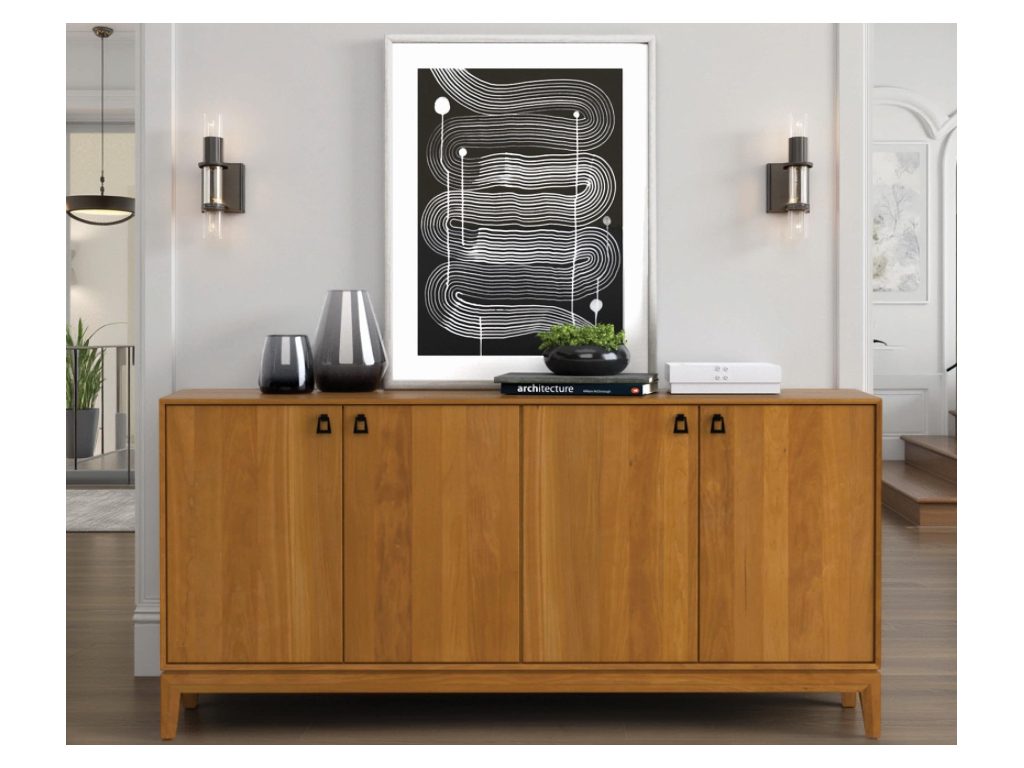 Copeland Furniture Mansfield 79” Wide, High Height 2 Door Media Cabinet, alternate view