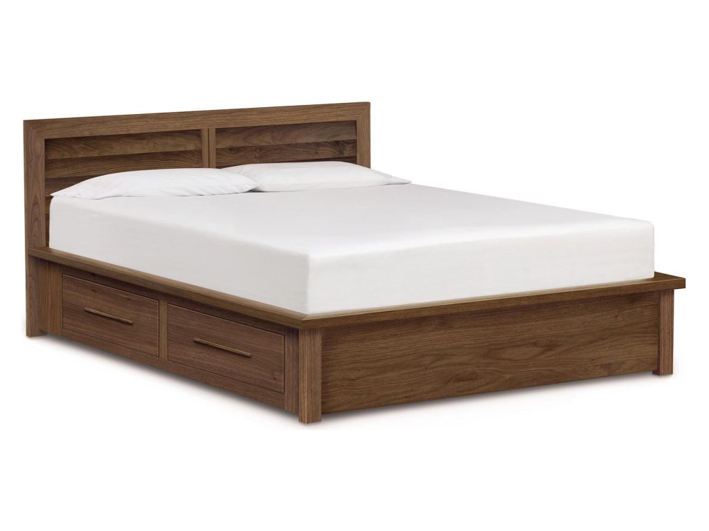Copeland Furniture Moduluxe Storage Bed with 35″ Clapboard Headboard