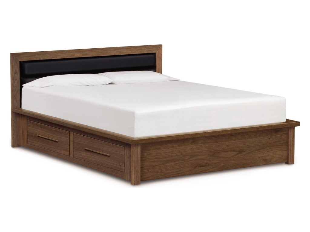 Copeland Furniture Moduluxe Storage Bed with 35″ Upholstered Headboard