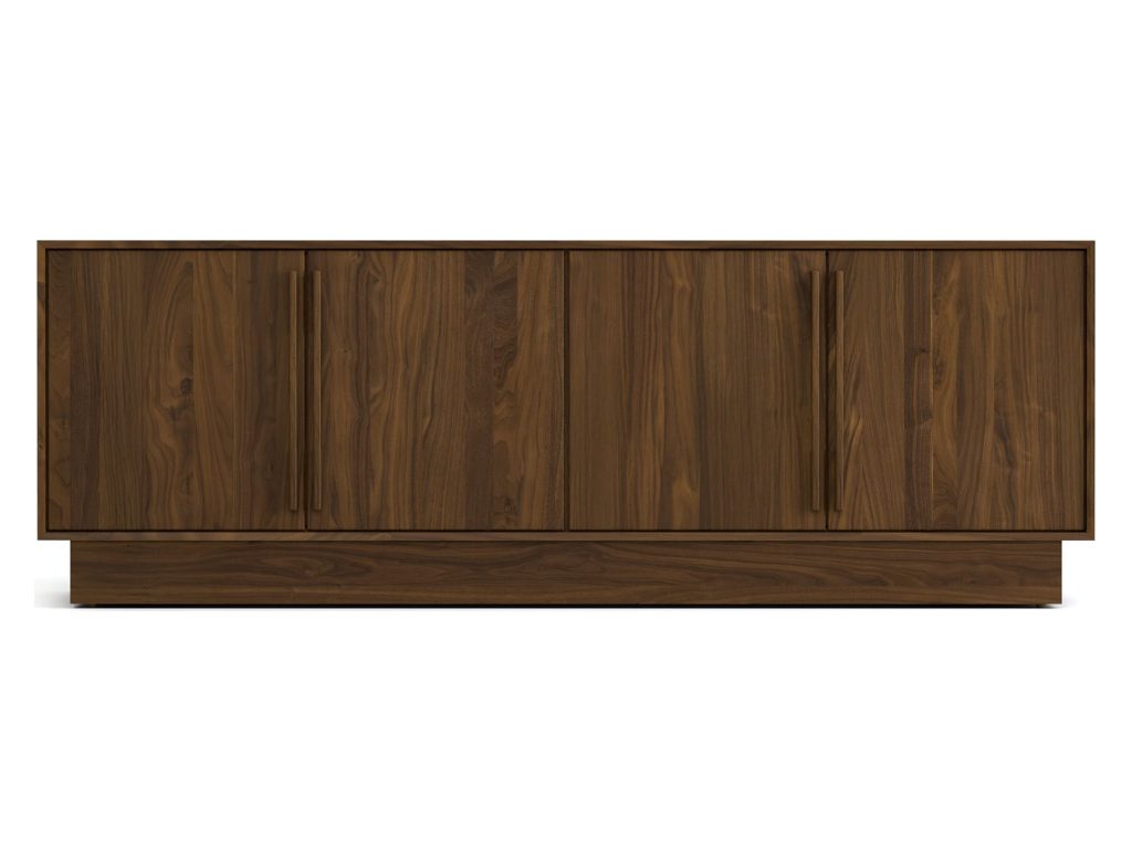 Copeland Furniture Moduluxe 66” Wide, Low Height 4 Door Storage Console Console Table