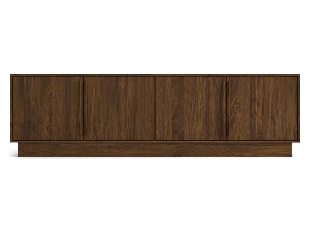 Copeland Furniture Moduluxe 79” Wide, Low Height 4 Door Storage Console Console Table