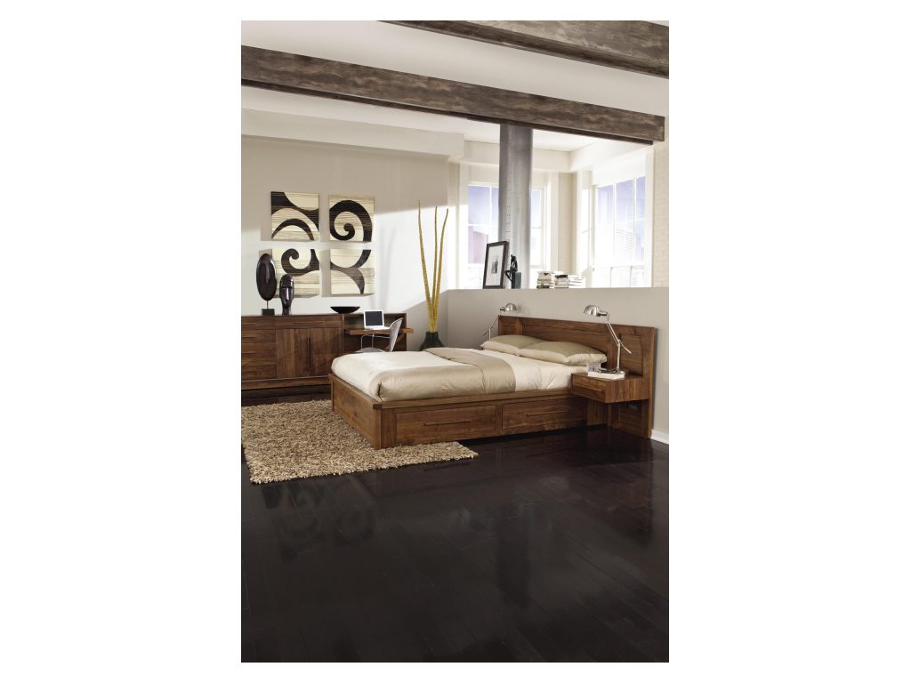Copeland Furniture Moduluxe 24″W Box Nightstand to match 35″H Storage base Bed, alternate view